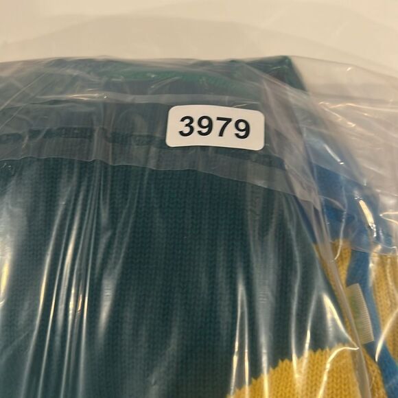 Mobi color block colorful golf knit sweater rare one of a kind - Picture 9 of 9